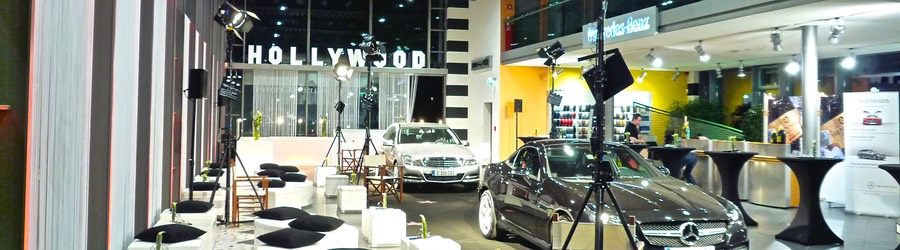Autopräsentation Hollywood Design Hollywood Event Daimler KFZ Show SANDBURG event production support